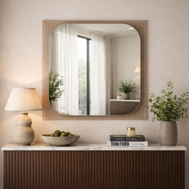 Hanah Home Espejo Ecológico Flotal-E Bronce 65 x 65 cm